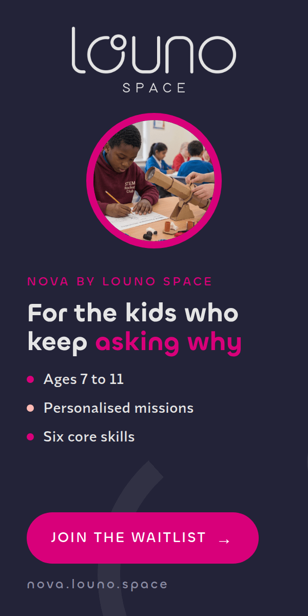 Nova by Louno Space, the AI space tutor for ages 7 to 11 — join the waitlist