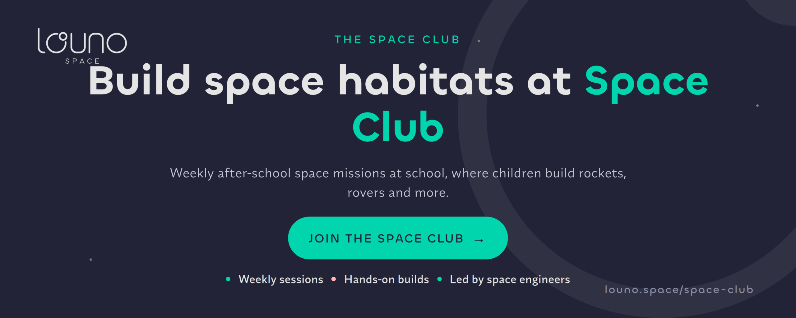 The Louno Space Club, a weekly STEAM club for primary schools — see how it works