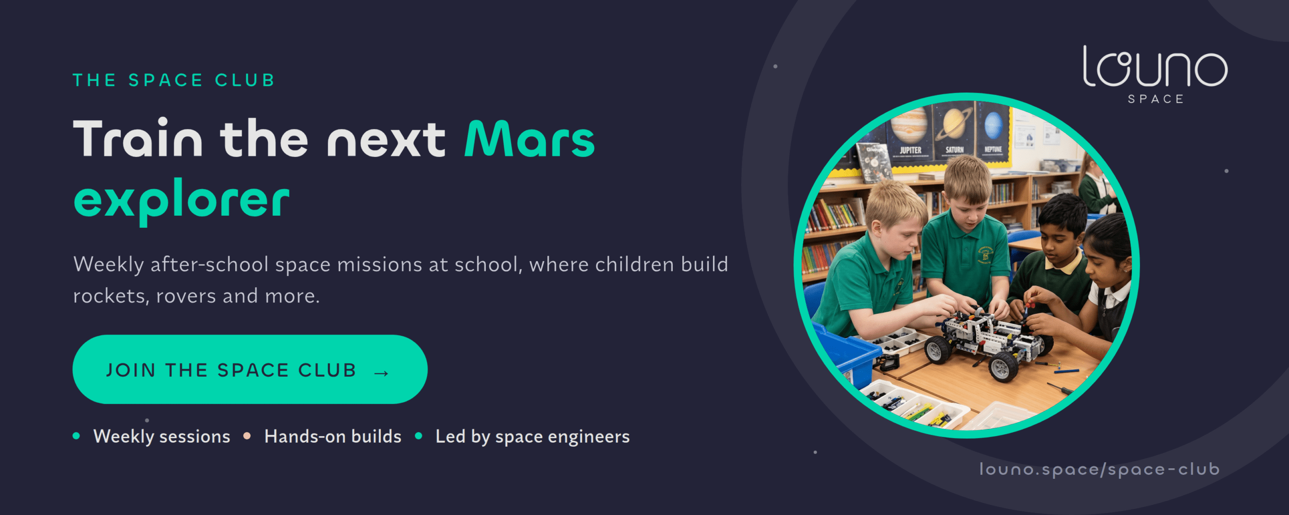 The Louno Space Club, a weekly STEAM club for primary schools — see how it works