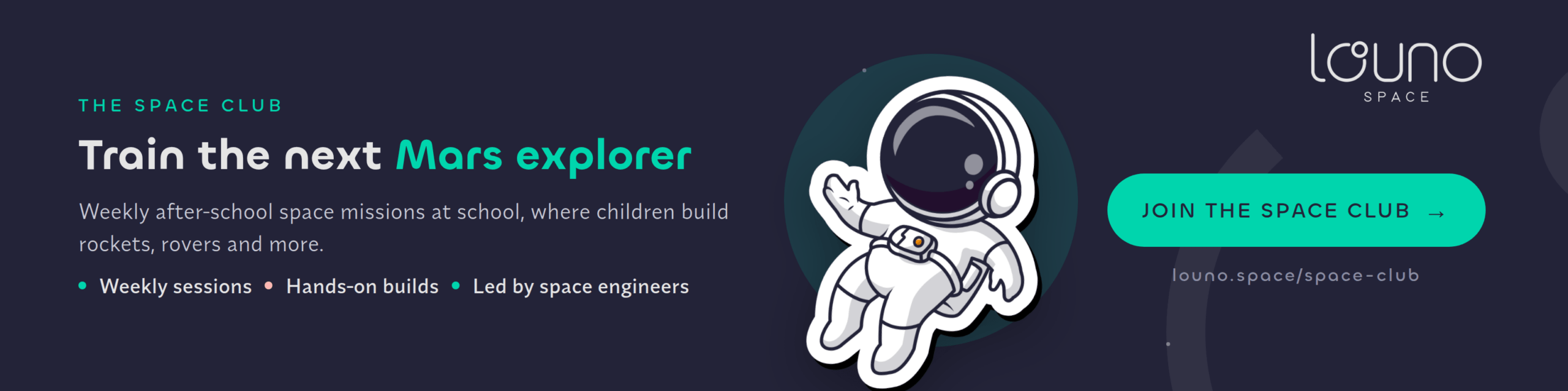 The Louno Space Club, a weekly STEAM club for primary schools — see how it works