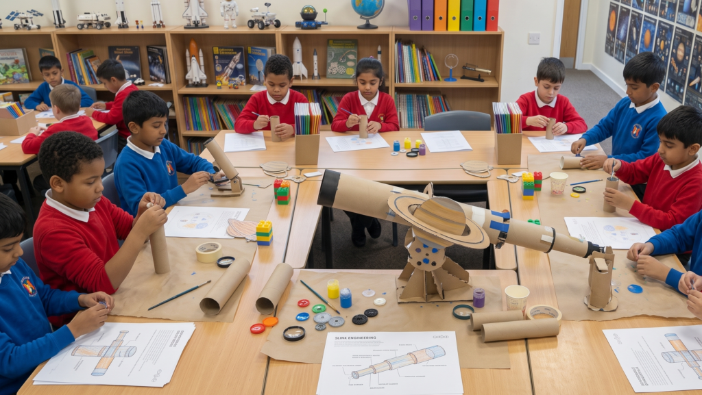 louno space club students building microscopes